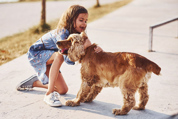 Dogs biting kids: girl tightly holding pup is bad idea